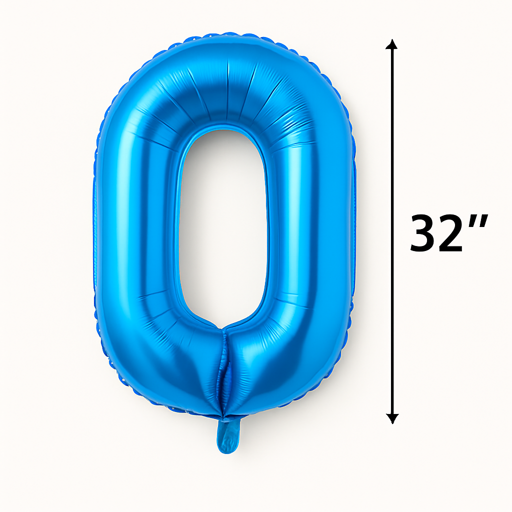 Number 0 gold Balloon – 32” Foil – Birthday & Party Decor