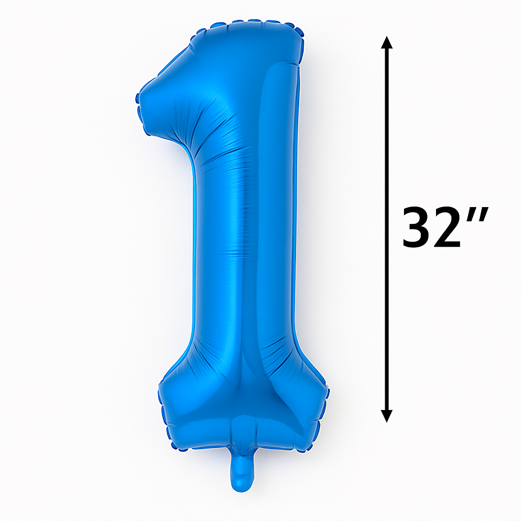 32” Gold Number 1 Balloon – Metallic Giant Foil Balloon for Birthday, Anniversary, Party Decoration