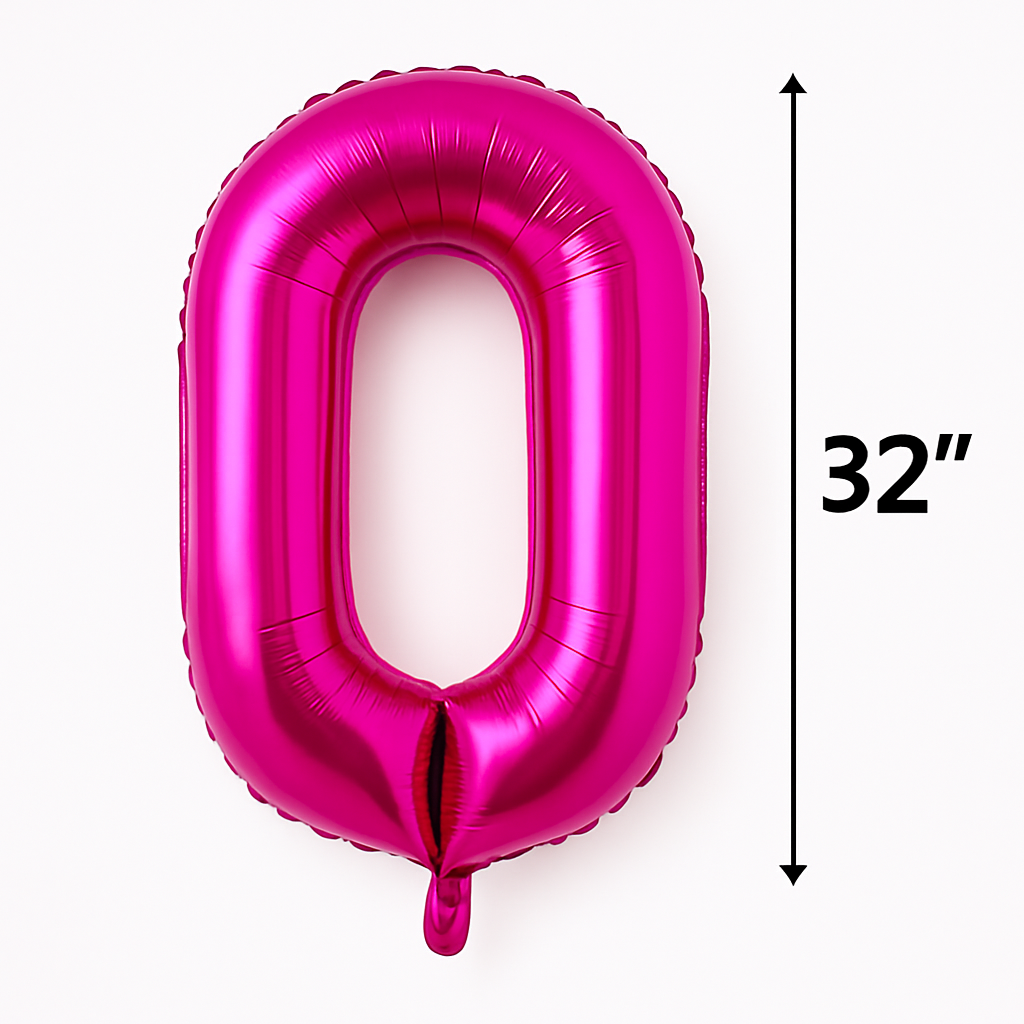 Number 0 gold  Balloon – 32” Foil – Birthday & Party Decor
