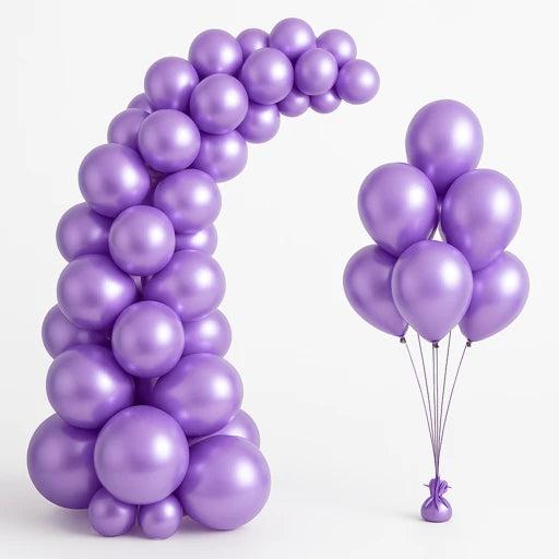 Metallic Purple Balloons 12" | Premium Party Balloons for Birthday, Wedding & Event Decoration