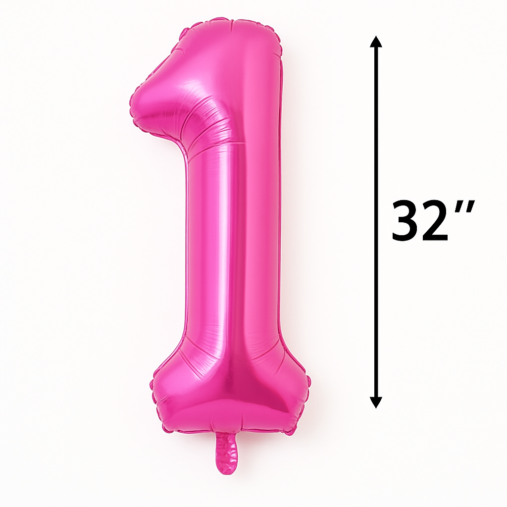 32” Gold Number 1 Balloon – Metallic Giant Foil Balloon for Birthday, Anniversary, Party Decoration