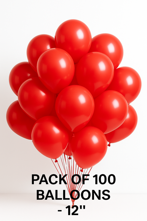 Red Metallic Balloons | Ideal for Birthday, Wedding, Baby Shower & Events
