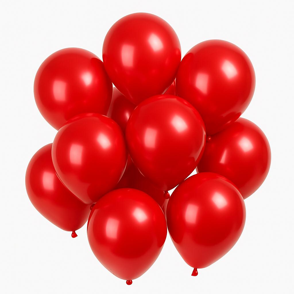Red Metallic Balloons | Ideal for Birthday, Wedding, Baby Shower & Events
