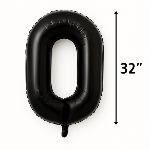 Number 0 gold  Balloon – 32” Foil – Birthday & Party Decor