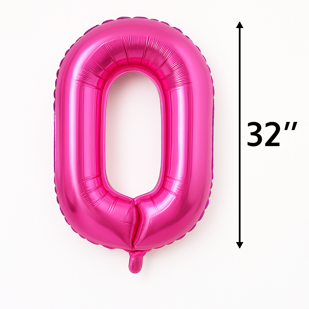 Number 0 gold  Balloon – 32” Foil – Birthday & Party Decor